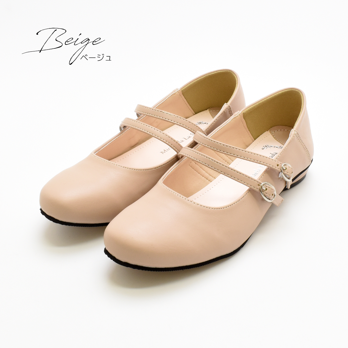 メリージェーン ストラップ パンプス レディース 踵を踏める ローヒール バレエシューズ 走れる 脱げにくい カジュアル フラット #3090 |  | 03