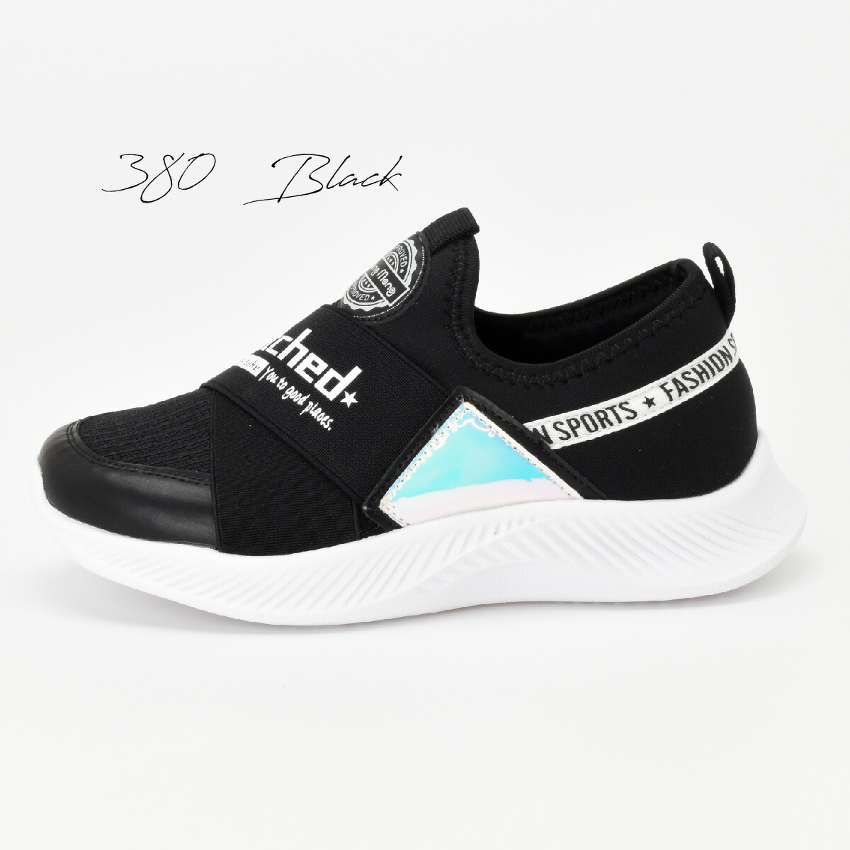 キッズ スニーカー 運動靴 女の子 男の子 子供 小学生 ジュニア スリッポン オシャレ ゴム カジュアル  歩きやすい 痛くない #380 |  | 11