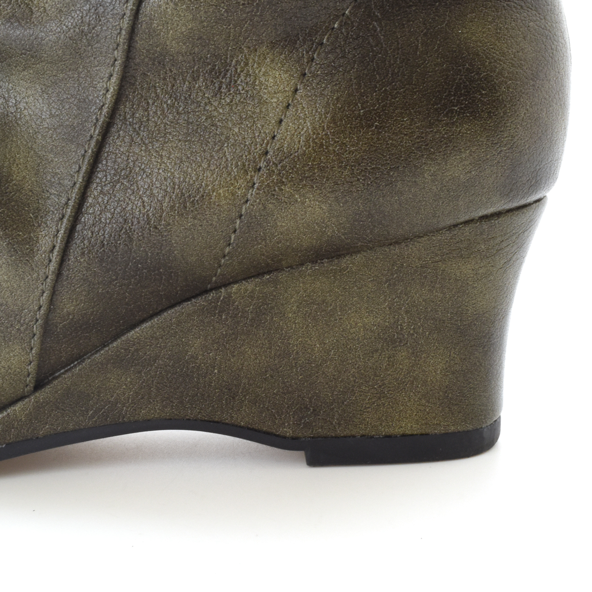 ショートブーツ ショート ブーツ レディース ウエッジ くしゅくしゅ 可愛い 歩きやすい 痛くない サイドジップ 5cm ヒール 黒 #6046 |  | 13