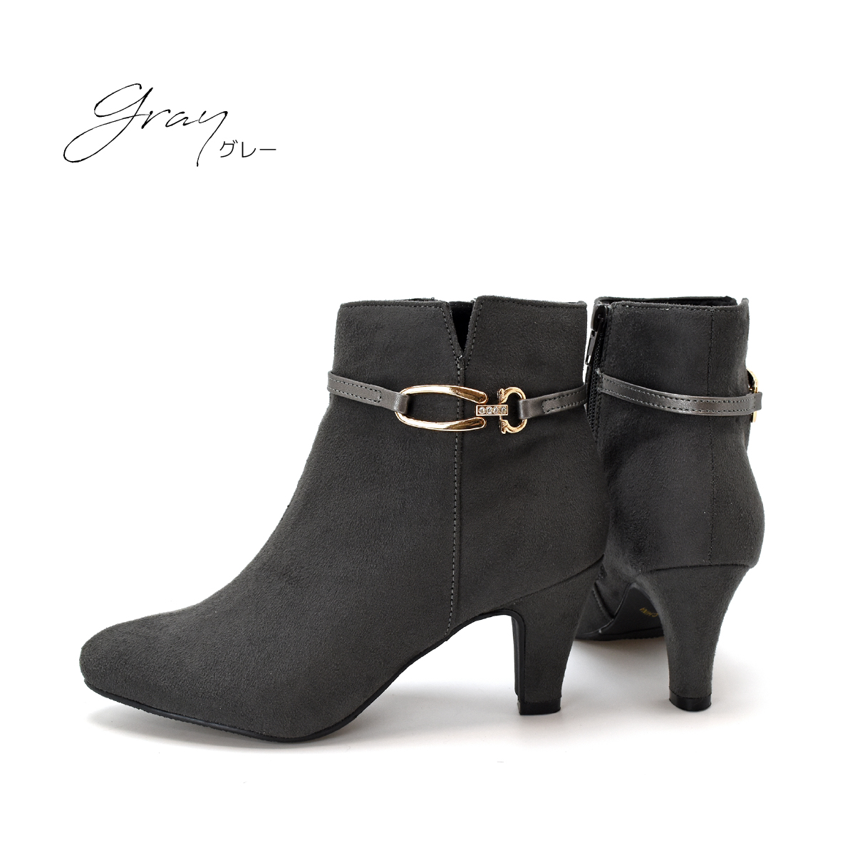 レディース ショートブーツ ブーツ ショート サイドジップ ヒール スエード 暖かい 歩きやすい 疲れない 痛くない 黒 ブラック＃6065 |  | 09