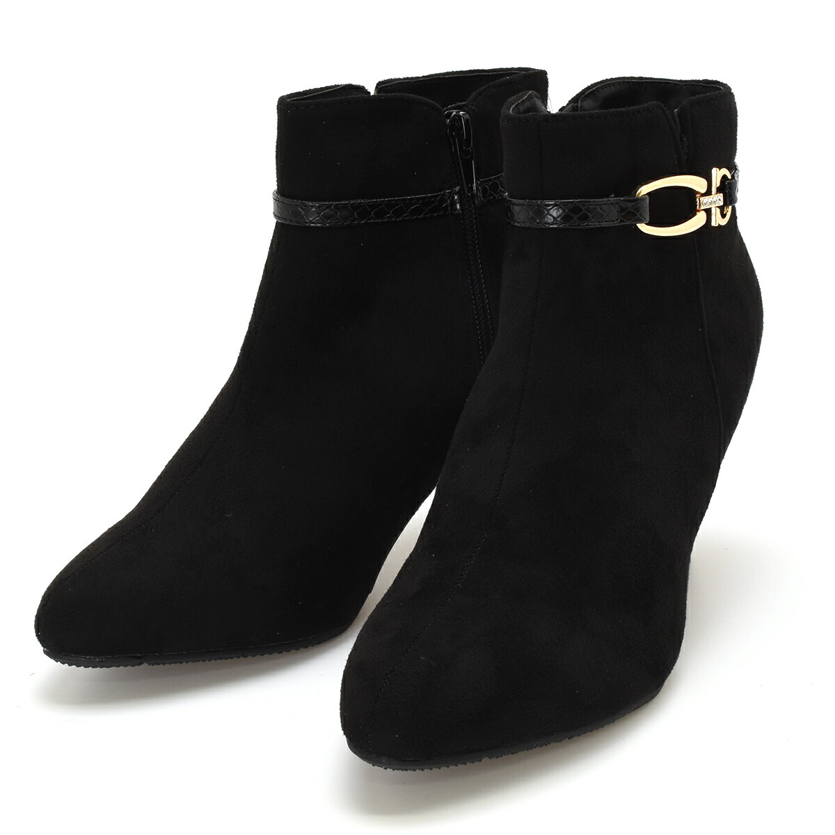 レディース ショートブーツ ブーツ ショート サイドジップ ヒール スエード 暖かい 歩きやすい 疲れない 痛くない 黒 ブラック＃6065 |  | 01