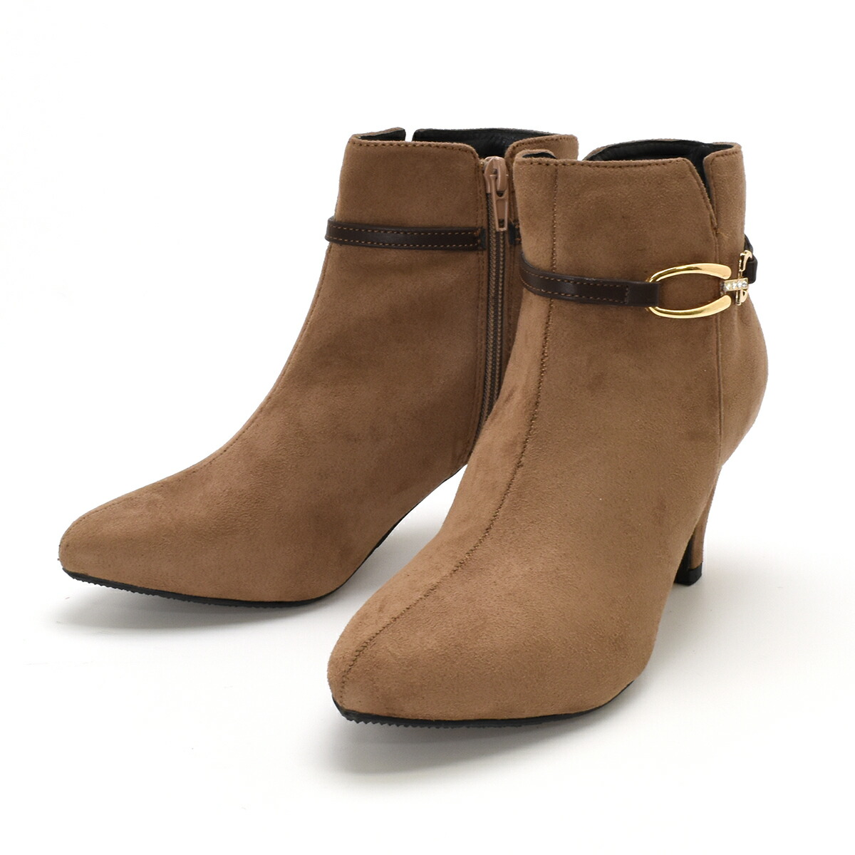 レディース ショートブーツ ブーツ ショート サイドジップ ヒール スエード 暖かい 歩きやすい 疲れない 痛くない 黒 ブラック＃6065 |  | 02