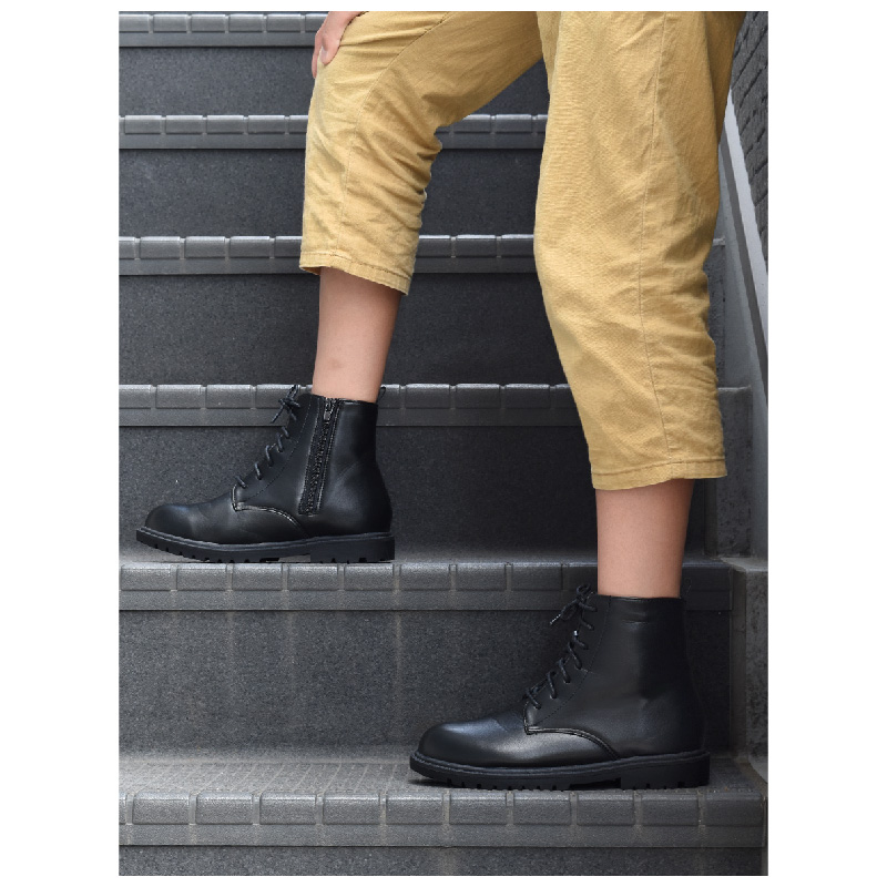 キッズ ショートブーツ レースアップ サイドジップ 袴ブーツ 女の子 男の子 男女兼用 ブラック ブラウン 靴 クリスマス プレゼント #6200 |  | 17