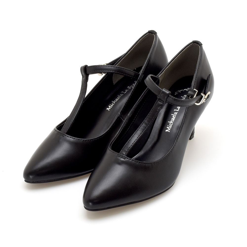 Tストラップ パンプス シンプル ポインテッドトゥ フォーマル カジュアル アンクルベルト 冠婚葬祭 レディース ハイヒール おしゃれ 靴 #7626 |  | 02