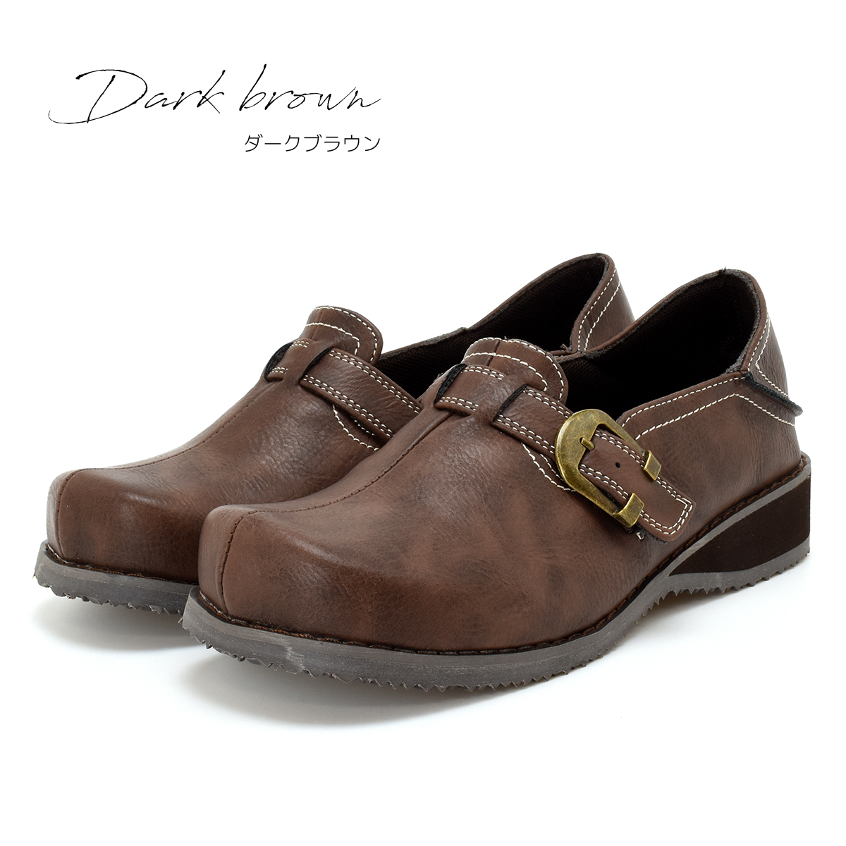 スリッポン レディース 靴 黒 カジュアルシューズ ウエッジソール