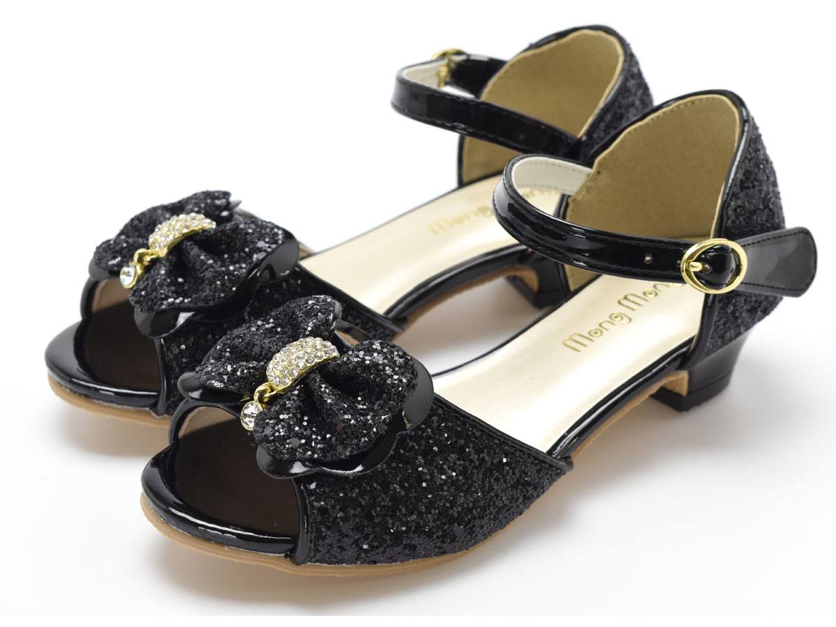 キッズ フォーマル 子供 靴 女の子 キラキラ ピアノ 発表会 ドレス シューズ ジュニア ストラップ リボン プリンセ ピンク #5130 |  | 01