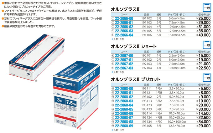 【推し】 BSNmedical株式会社 オルソグラスII　プリカットタイプ 4号B［品番：193124］(10.0cm×65.0cm)　5枚入【一般医療機器】 【F2296601718】(12150円)