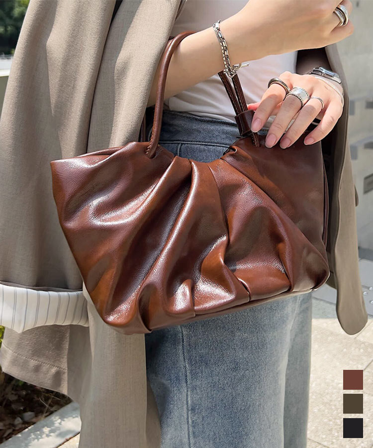 KOBE LETTUCE（神戸レタス） バッグ レディース ギャザー フェイク