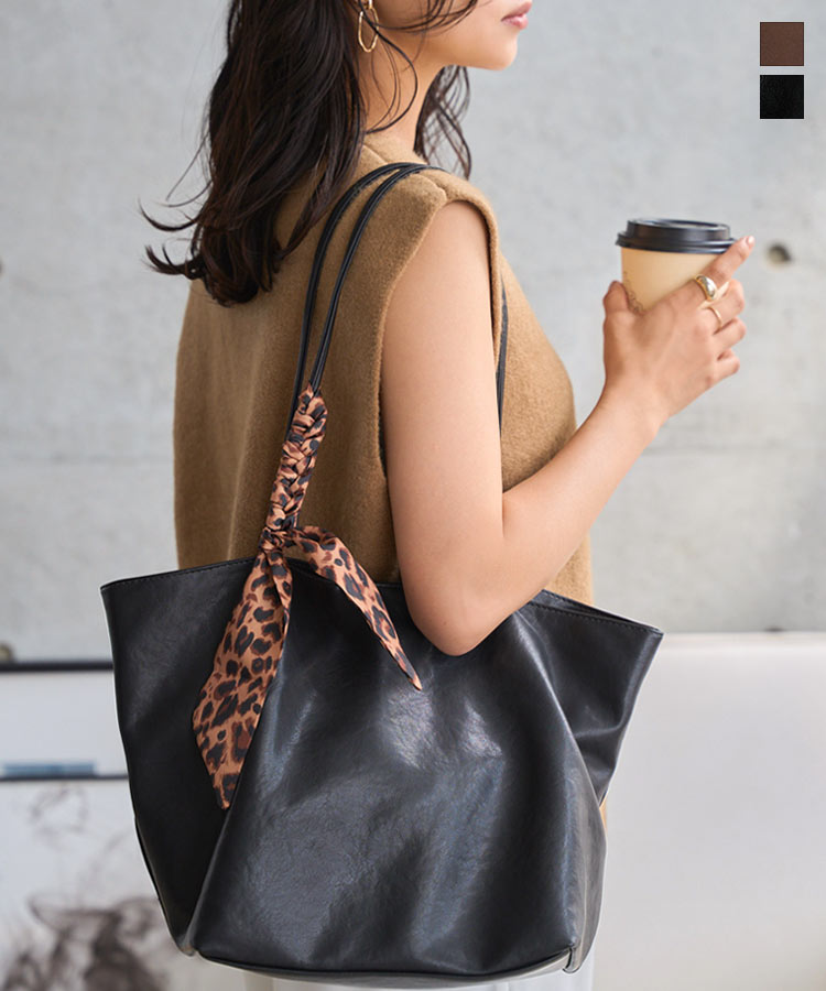 本革　リンディバッグ スカーフ付き KOBE LETTUCE（神戸レタス） トートバッグ レディース a4 バッグ