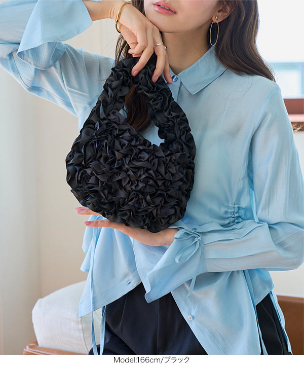 専用☆ミニサテンコラコラ フリルバッグ KOBE LETTUCE（神戸レタス） バッグ レディース 50代 軽い 鞄 かばん