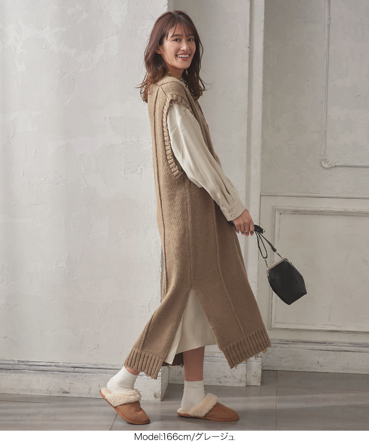 KOBE LETTUCE ニット ベスト レディース トップス ゆったり