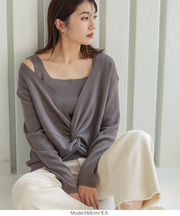 トップス k KOBE LETTUCE（神戸レタス） ニット トップス レディース カシュクール