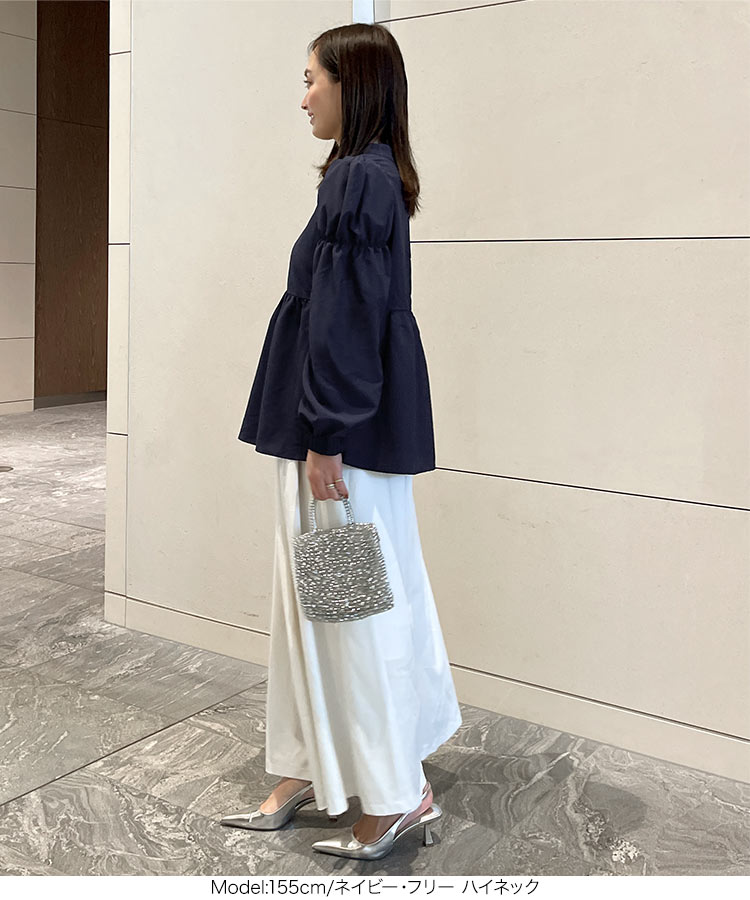 上品 kazuhaさんコラボ 選べる2タイプペプラムブラウス レディース 20代 30代 40代 かずは きれいめ オフィス C6785