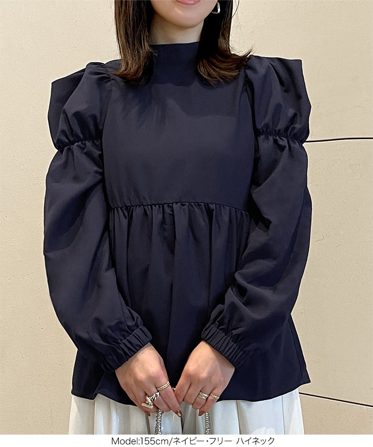 上品 kazuhaさんコラボ 選べる2タイプペプラムブラウス レディース 20代 30代 40代 かずは きれいめ オフィス C6785