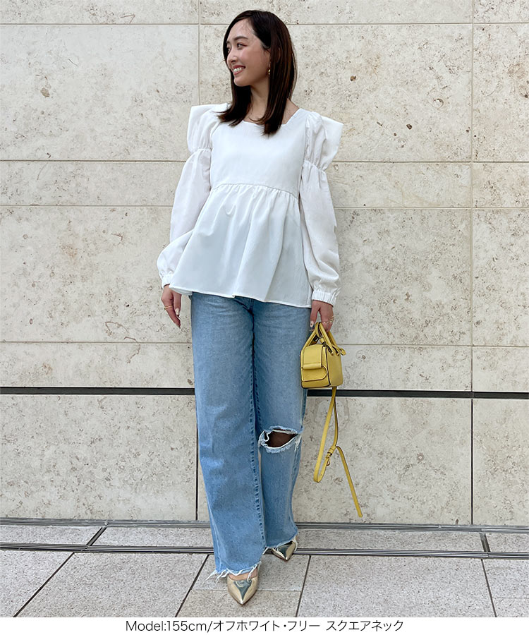 上品 kazuhaさんコラボ 選べる2タイプペプラムブラウス レディース 20代 30代 40代 かずは きれいめ オフィス C6785