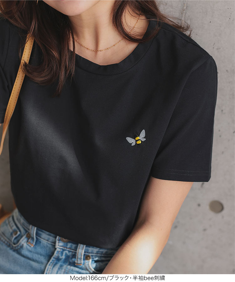 パール 選べる3タイプデザインTシャツ レディース 20代 30代 40代 Tシャツ ティーシャツ 綿 コットン C7150