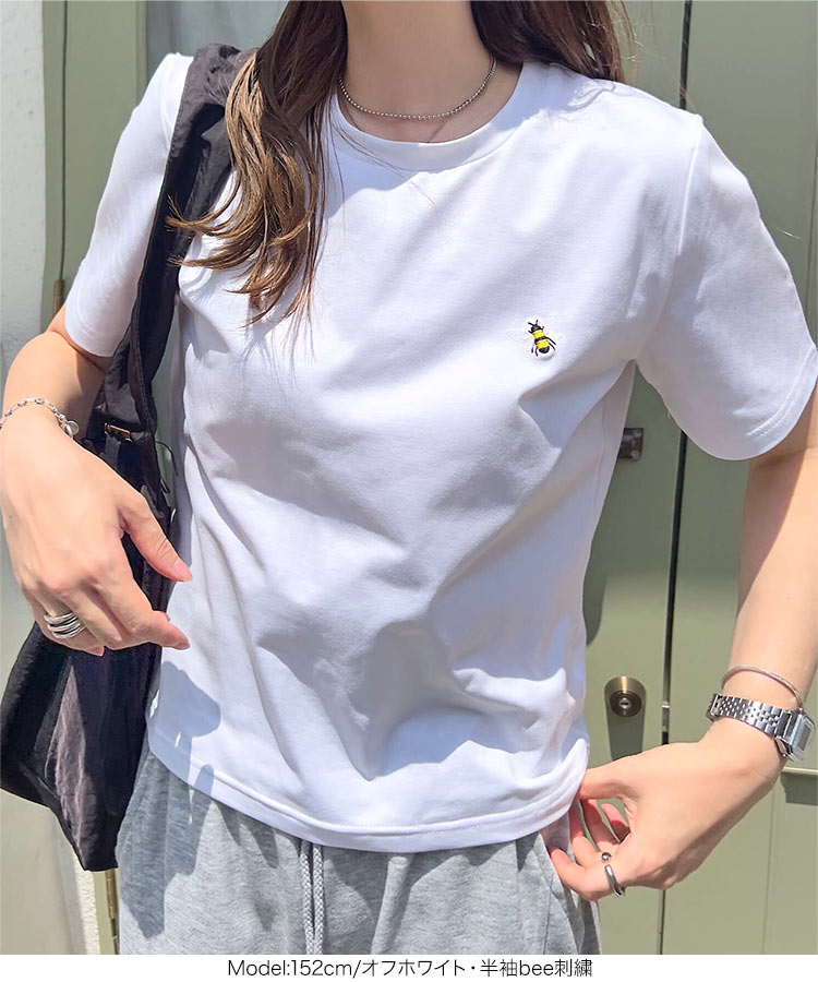 パール 選べる3タイプデザインTシャツ レディース 20代 30代 40代 Tシャツ ティーシャツ 綿 コットン C7150