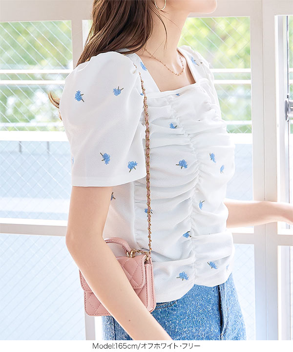 かぐれ　ドット刺繍プルオーバー 楽天市場】ドット刺しゅうワイドプルオーバー／かぐれ（kagure