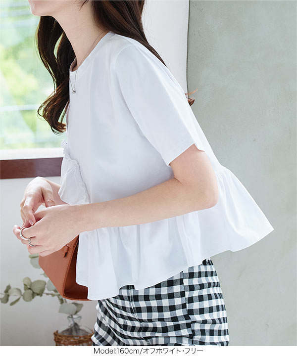 日本製 半袖 カットソー レディース UVカット クール素材 ストレッチ ふんわり 上品 シンプル きれいめ Tシャツ 無地 おしゃれ 女性 婦人 ブランド 春 夏 TOKYO BASIC 接触冷感 カットソー レディース 強撚糸 コットン