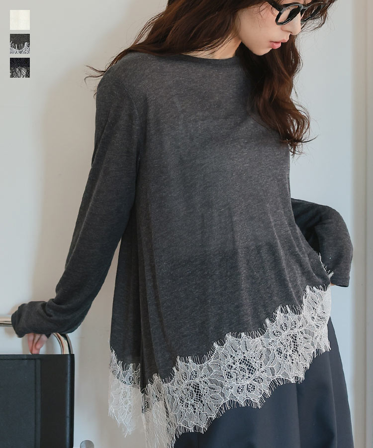 KOBE LETTUCE（神戸レタス） トップス レディース ロンt シアー 40代