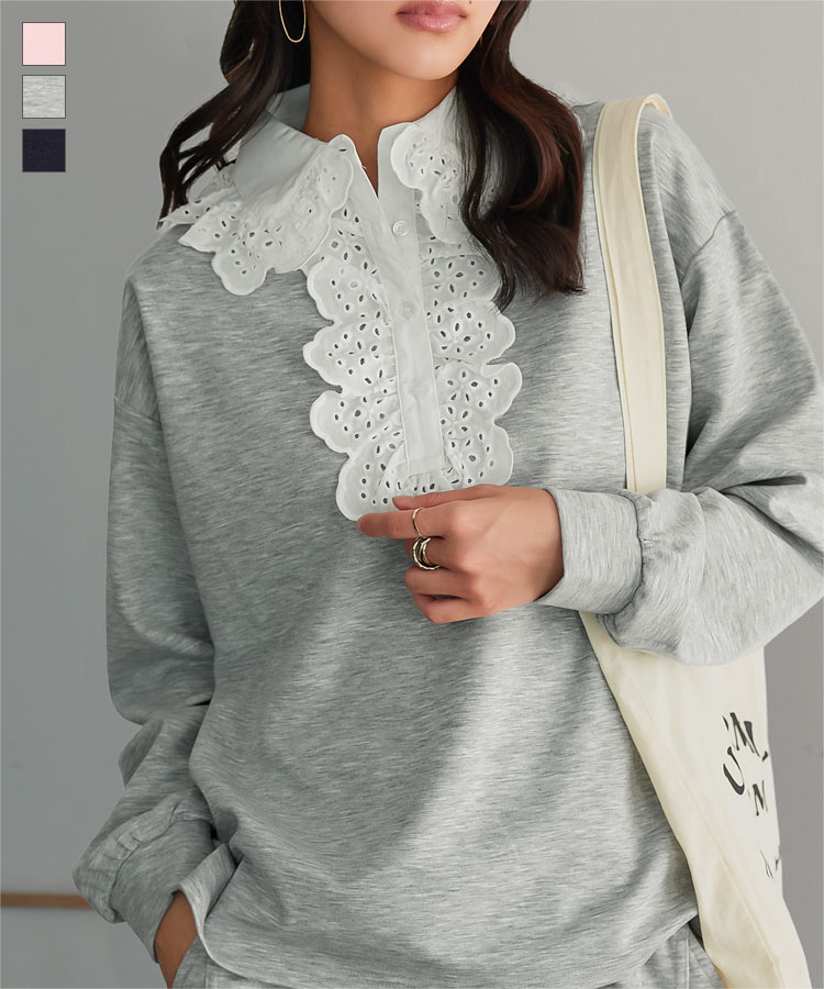 ラドロー 美品 コットン×バナナ ノースリーブ スウェット プルオーバー トップス レディース グレー 24-LD24S-TP009 ― 経堂) LUDLOW ラドロー 24SS BANANA CLOTH パワーショルダー