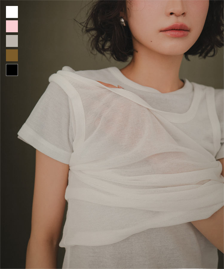 KOBE LETTUCE（神戸レタス） タンクトップ Tシャツ セット シアー 半袖