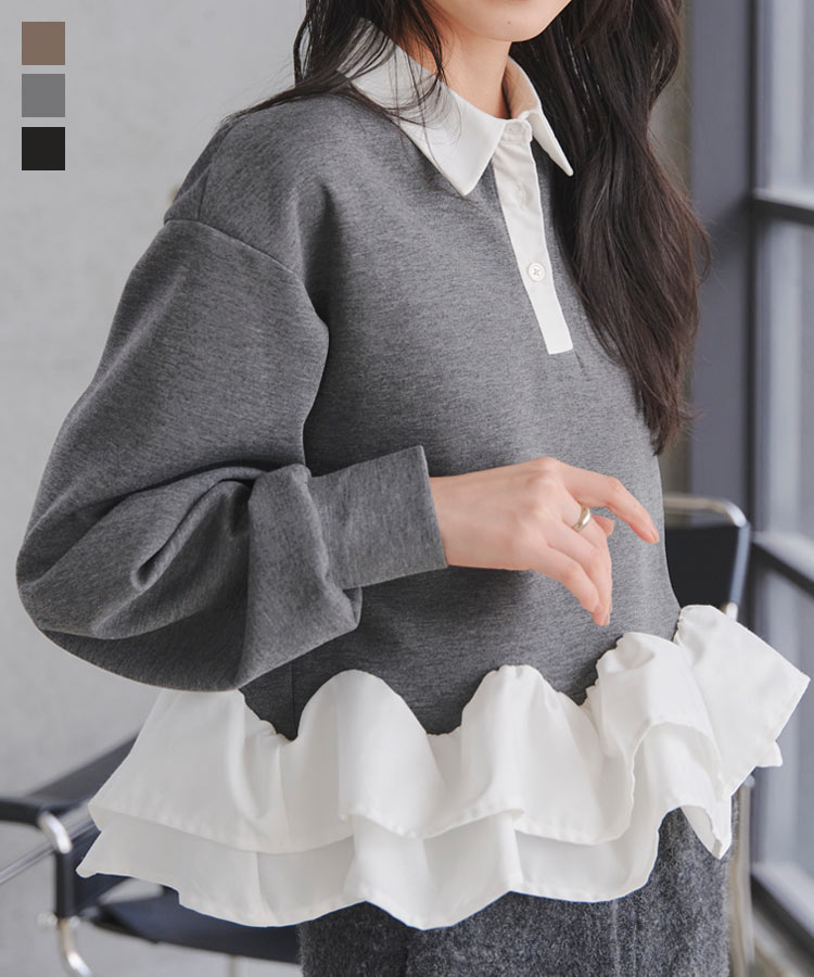 KOBE LETTUCE（神戸レタス） トップス レディース ポロ 長袖 40代