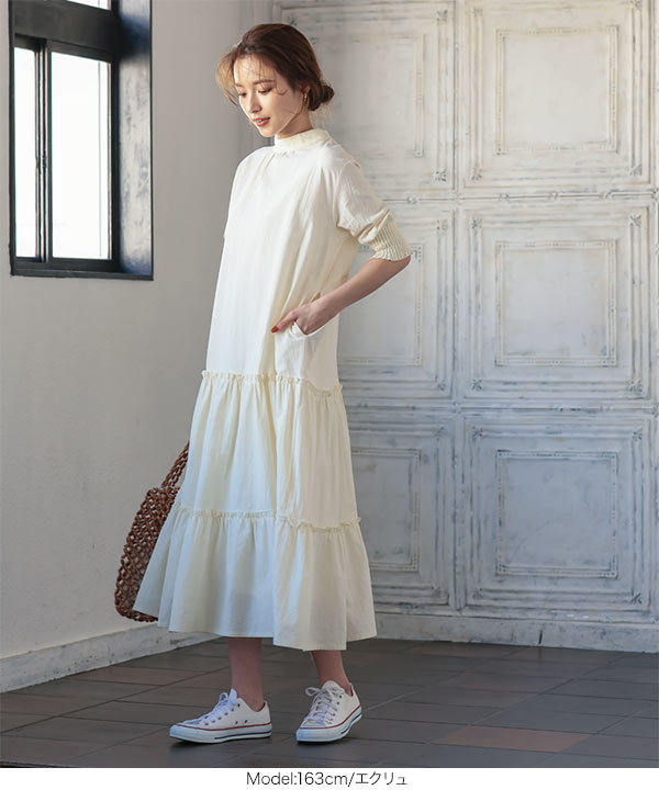 【未使用】ERDEM ヘレナ ティアード リネン ボイル シャツ ドレス 未使用】ERDEM ヘレナ ティアード リネン ボイル シャツ ドレス