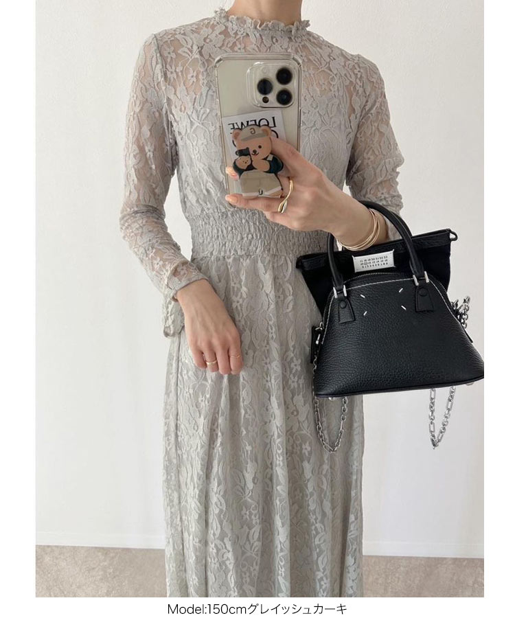 オケージョン ［プチレタス］インナーつき総レースオケージョンフレアワンピース レディース ワンピ 低身長 E3221