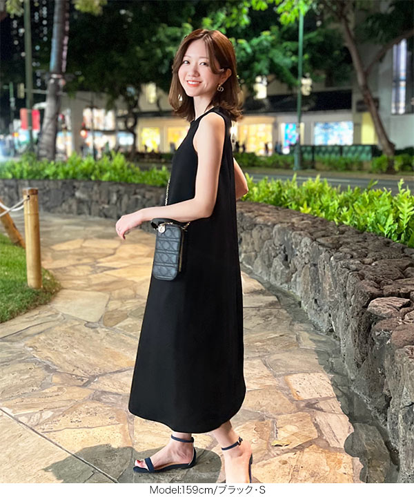 SAORIさんコラボ Aラインロングワンピース ボンディング 大人 きれいめ SAORIさんコラボ Aラインロングワンピース ボンディング 大人 きれいめ