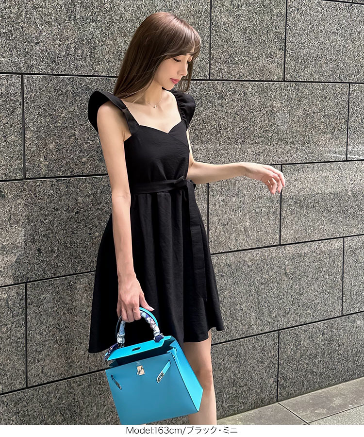 オフショル 岡部あゆみさんコラボ マルチwayカシュクールワンピース リゾート リネンライク オフショルダー E3304