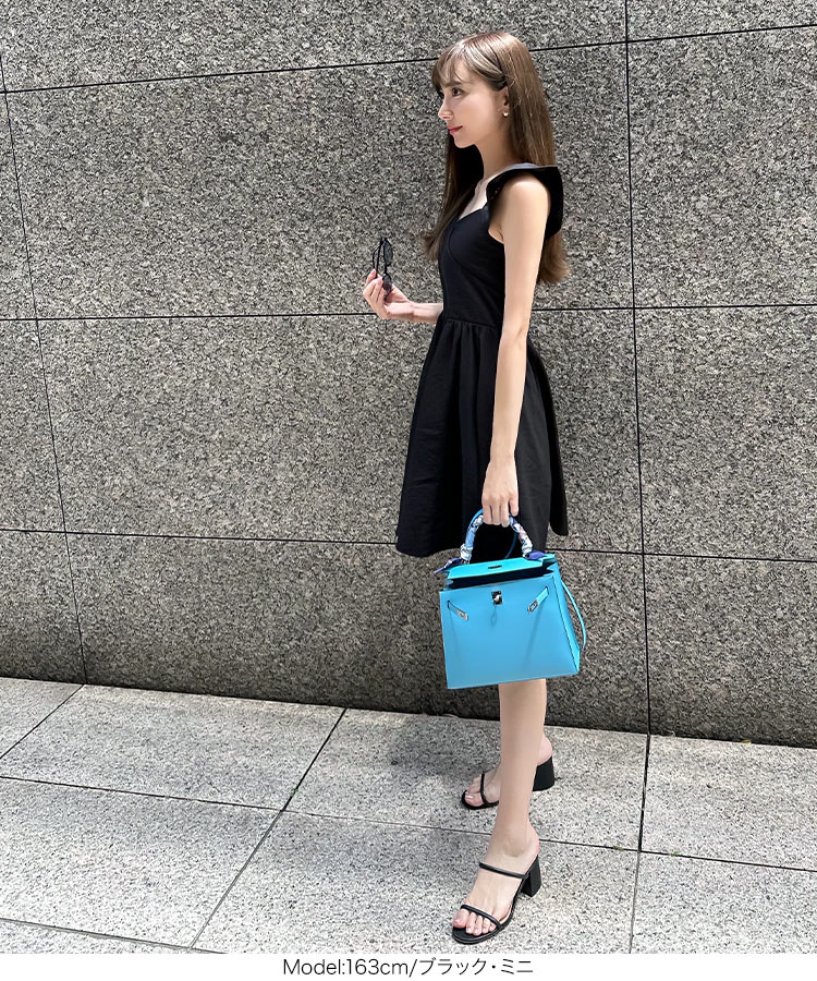 オフショル 岡部あゆみさんコラボ マルチwayカシュクールワンピース リゾート リネンライク オフショルダー E3304