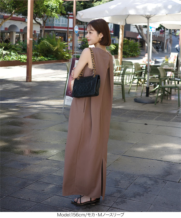 レディース mayuさんコラボ タックノースリーブワンピース まゆ マユ マタニティ 授乳 E3551