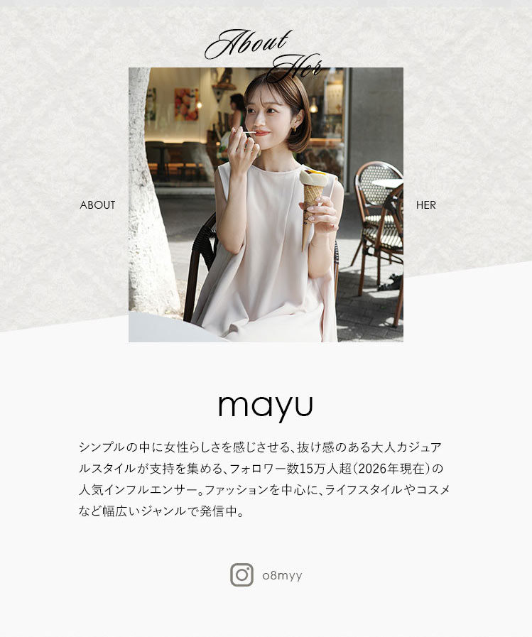 レディース mayuさんコラボ タックノースリーブワンピース まゆ マユ マタニティ 授乳 E3551