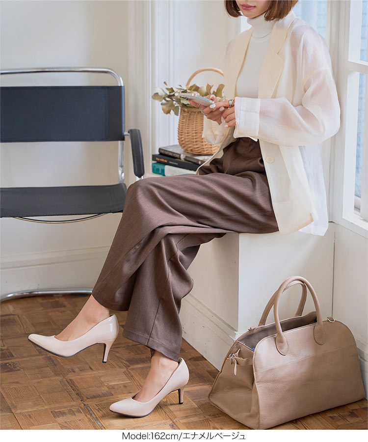 3L 魔法の パンプス 機能系7cmヒールポインテッドトゥパンプス ベーシック シンプル 歩きやすい XS S M L LL I1150