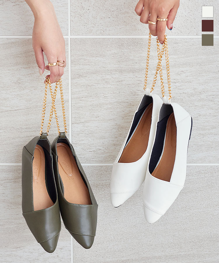 KOBE LETTUCE（神戸レタス） セール パンプス フラット チェーン