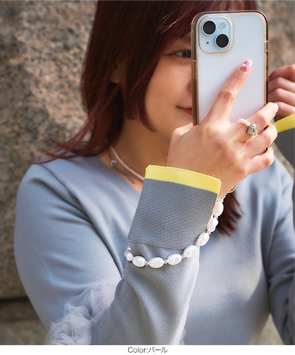 美品！完売品　ユイクト　スマホストラップ　パール付きuiqut 美品！完売品 ユイクト スマホストラップ パール付きuiqut 【公式通販】