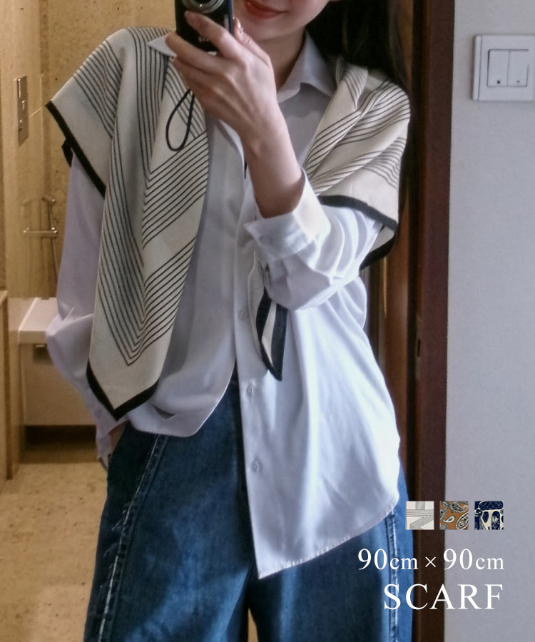 KOBE LETTUCE（神戸レタス） スカーフ ストール 大判 90cm 正方形