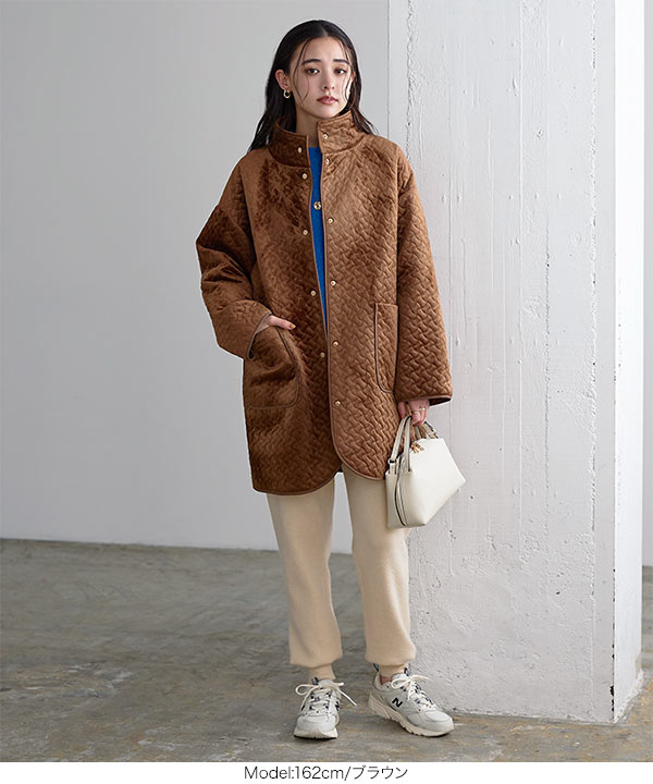 Ameri（アメリ）の「VELOUR QUILTING BLOUSON（ブルゾン）」 - WEAR