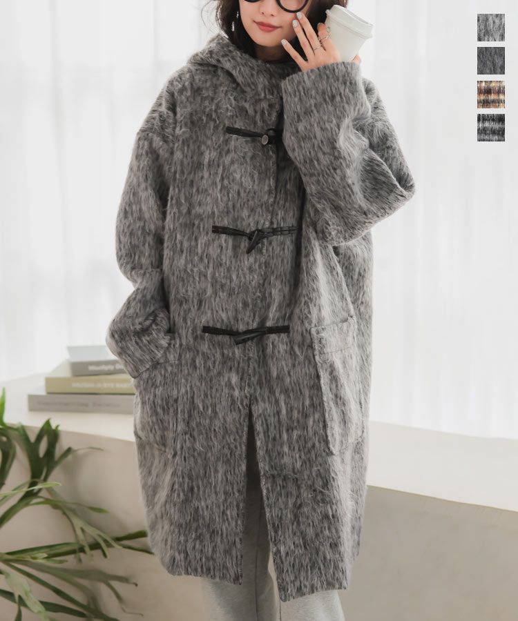 Le-fley レフリー アコーレ グレーダッフルロングコート M 日本製 Le-fley レフリー アコーレ グレーダッフルロングコート M 日本製