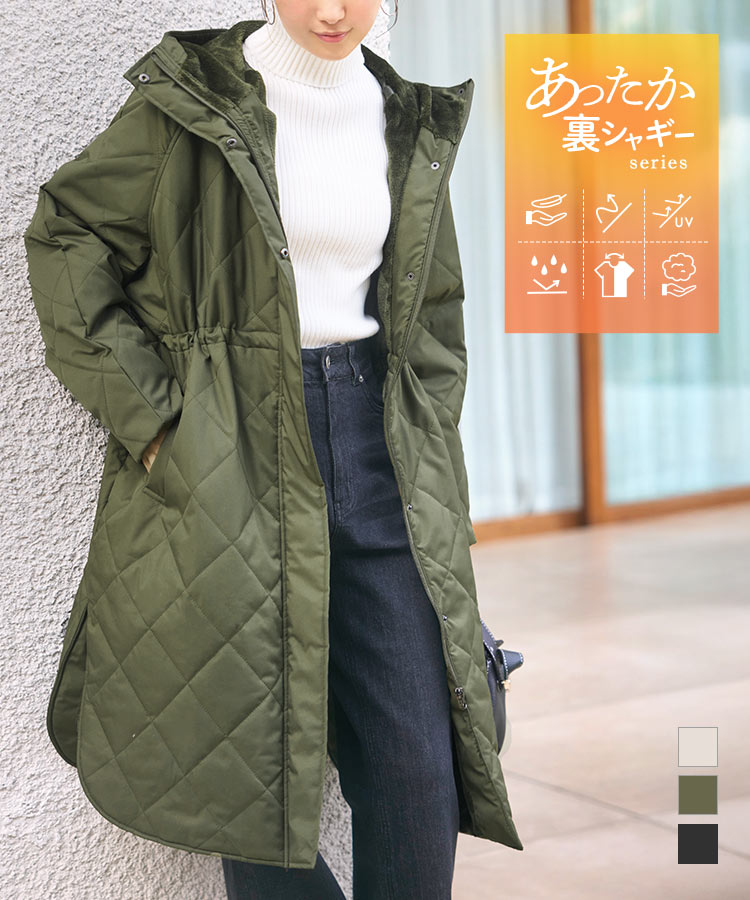 KOBE LETTUCE（神戸レタス） キルティングコート レディース カーキ