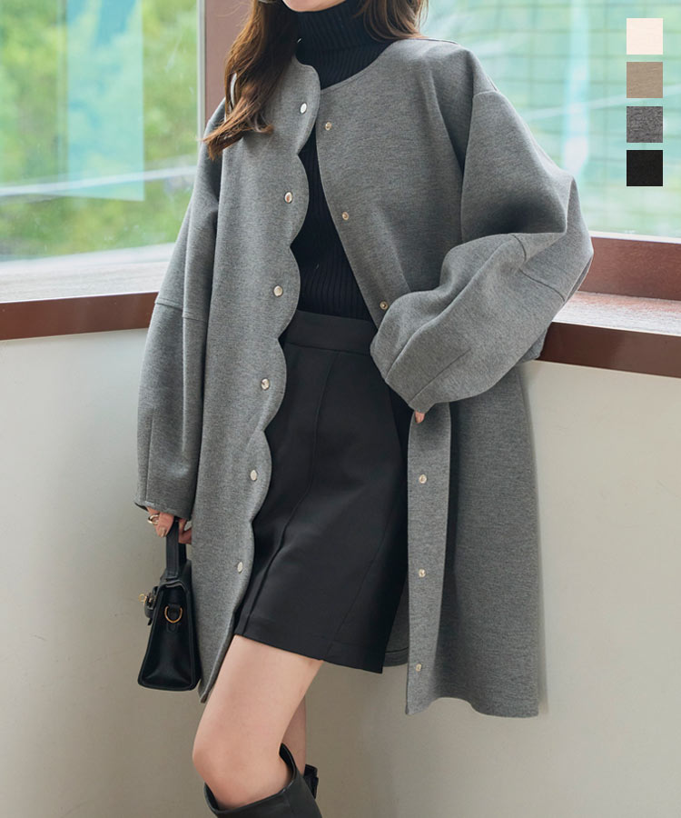 KOBE LETTUCE（神戸レタス） アウター コート レディース ノーカラー