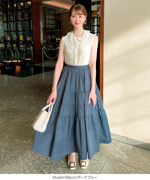KOBE LETTUCE ayakoさんコラボ ランダムティアードスカート 春 夏 