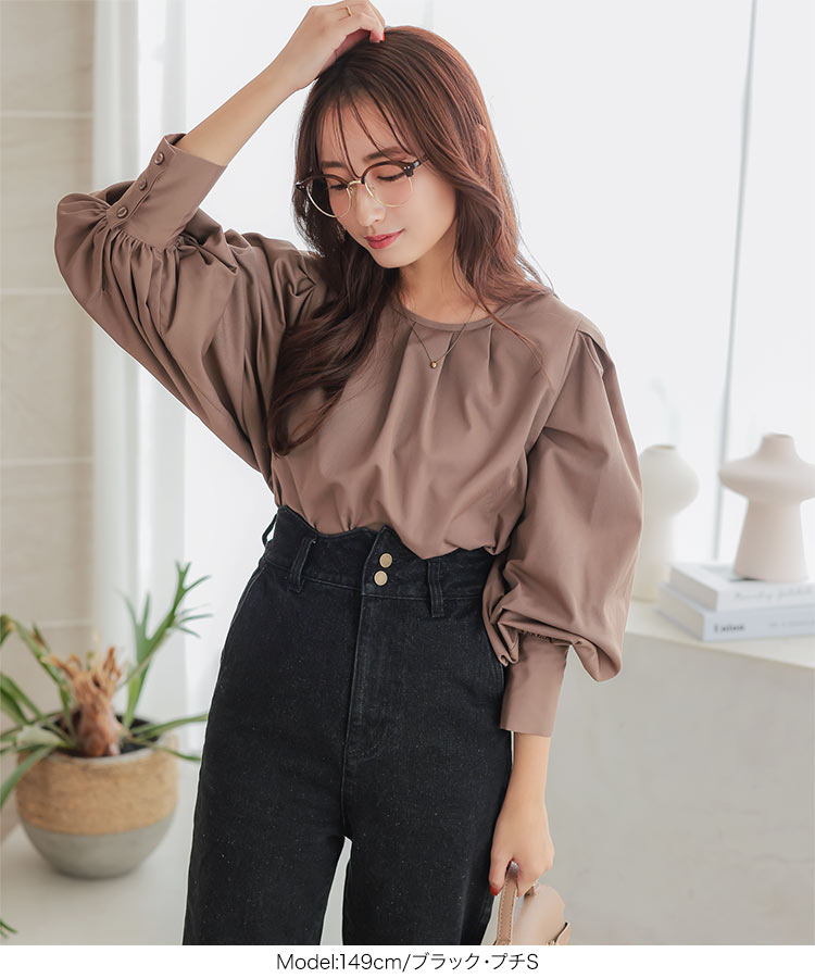 ストレッチ プチレタス ウエストスカラップロールアップデニムパンツ レディース 小さいサイズ 低身長 20代 30代 40代 M4064