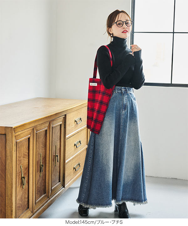KOBE LETTUCE 田中亜希子さんコラボ ロングスカート デニム