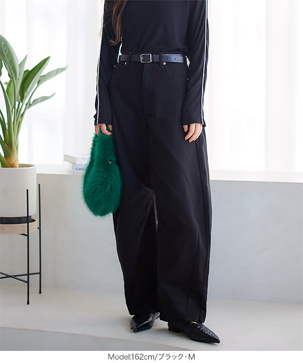 美品 マザー カーブサイド バレルレッグ バルーン デニム パンツ 23 KOBE LETTUCE カーブパンツ レディース バルーンパンツ 50代