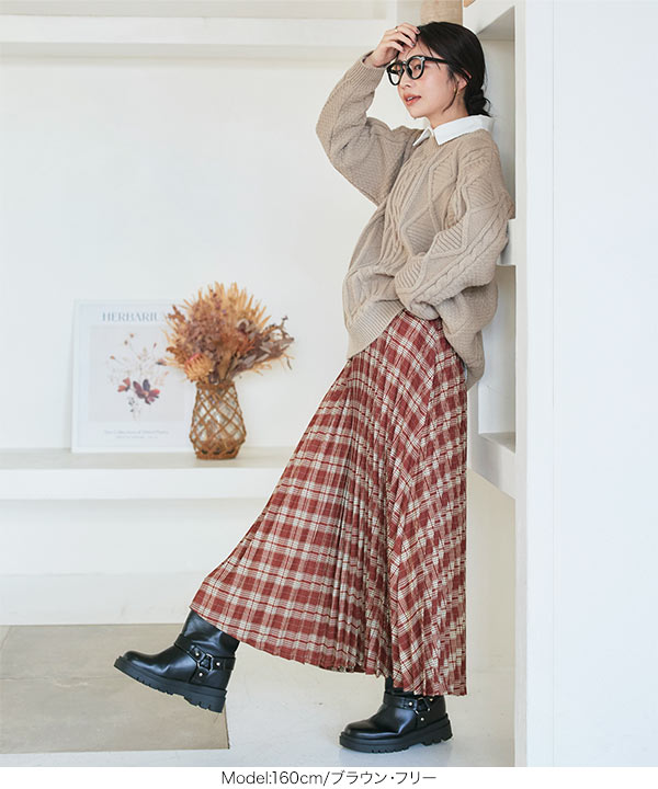 KOBE LETTUCE（神戸レタス） プリーツスカート レディース ロング丈