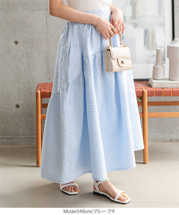 KOBE LETTUCE（神戸レタス） スカート ロング 50代 ロングスカート 花