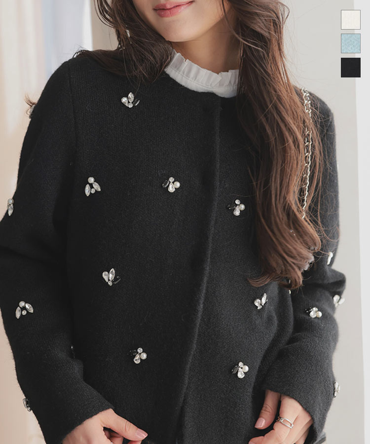 KOBE LETTUCE（神戸レタス） ニット カーディガン アウター ノーカラー