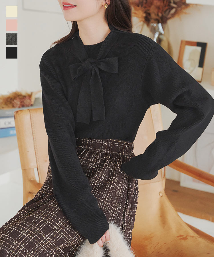 LOUIS VUITTON ボウタイニットトップス シースルー 半袖　S LOUIS VUITTON ボウタイニットトップス シースルー 半袖 S